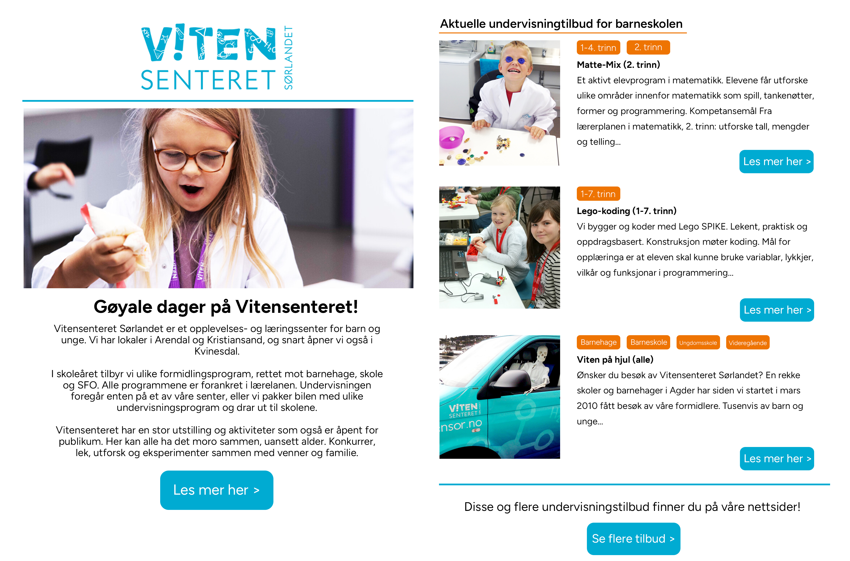 Produkt-demo for Vitensenteret